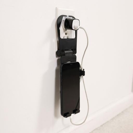 Jokari Outlet Mounted Power Shelf Cell Phone Holder. Transform Your Outlet into a Smart Hub and Phone Stand with Built-in Shelf and Wire Organizer to Decrease Clutter and Protect Your Smart Phone (1) - Image 3